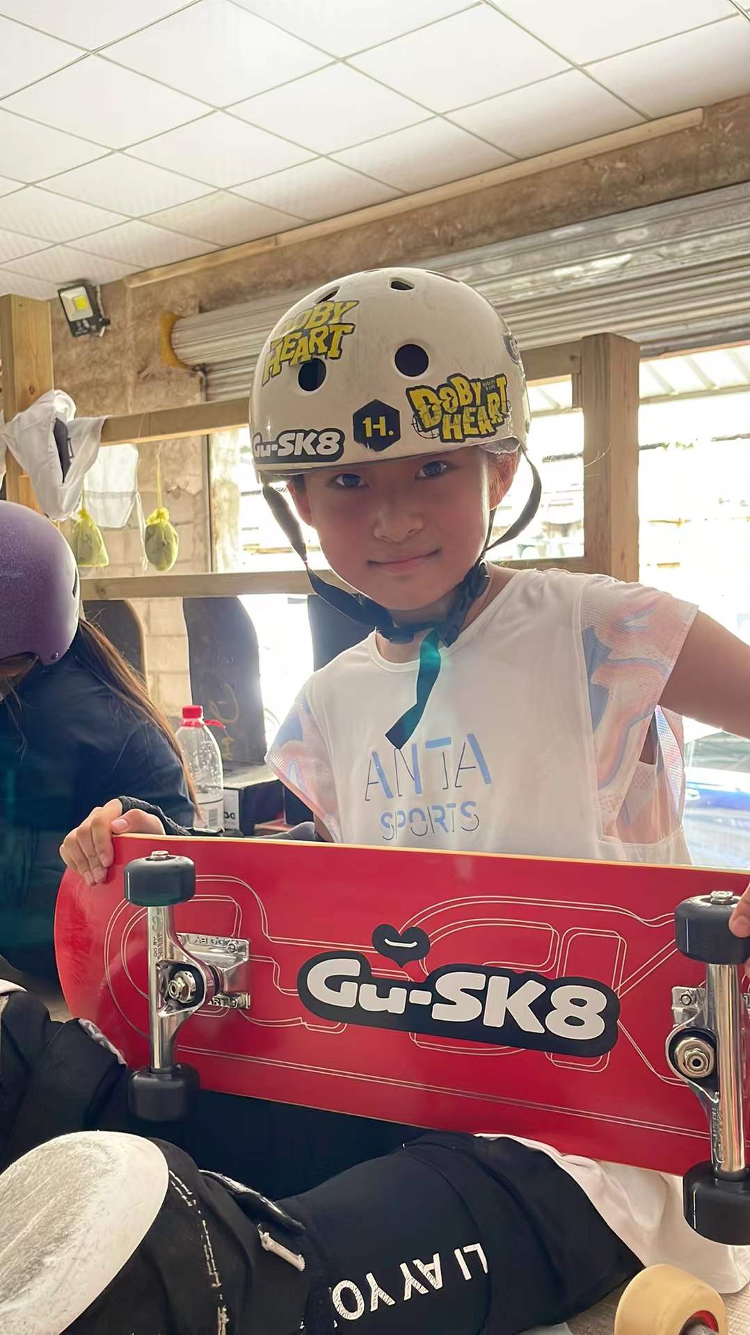 奥运选手郑好好滑板训练